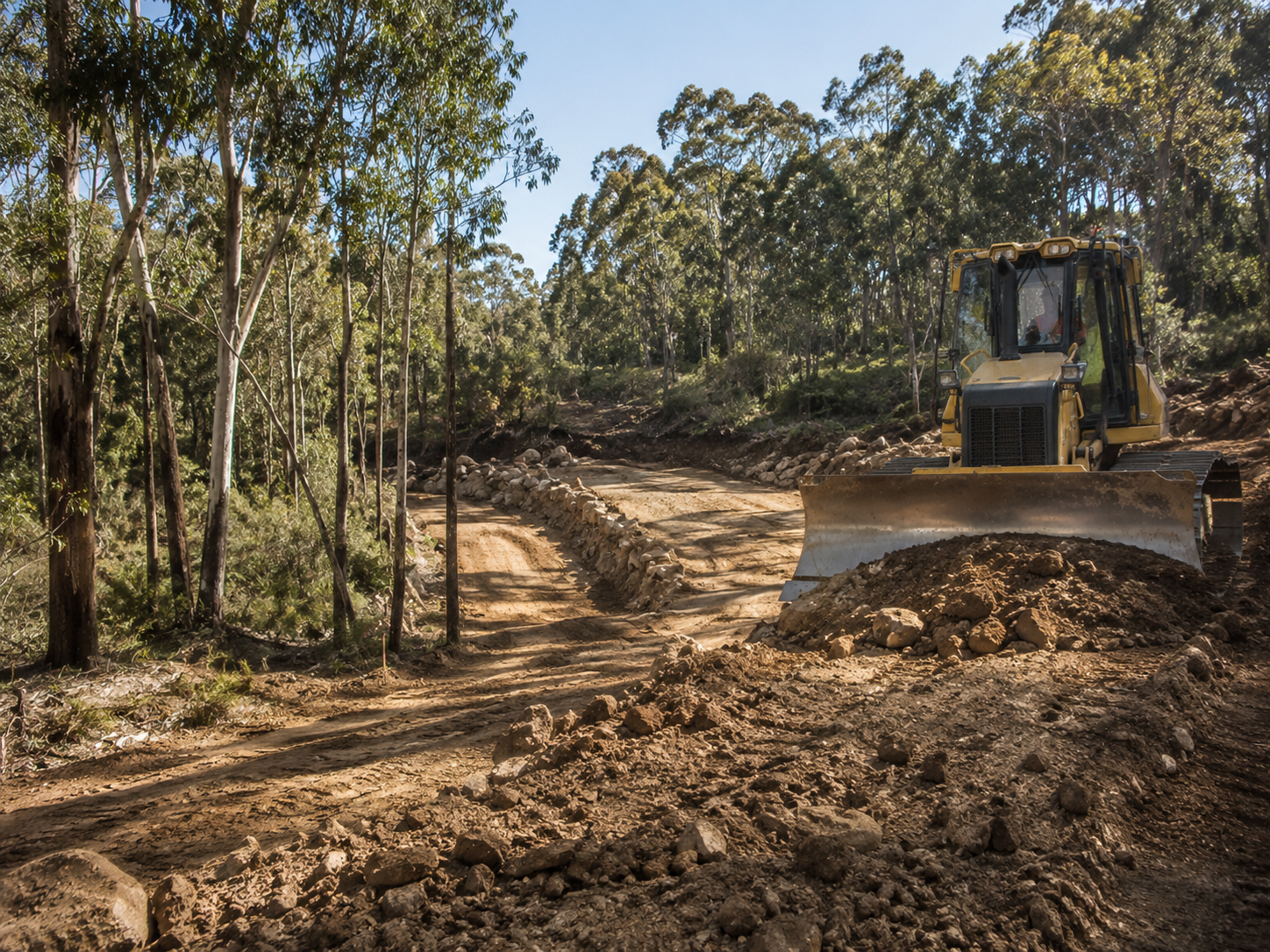 Rural earthmoving and track preparation