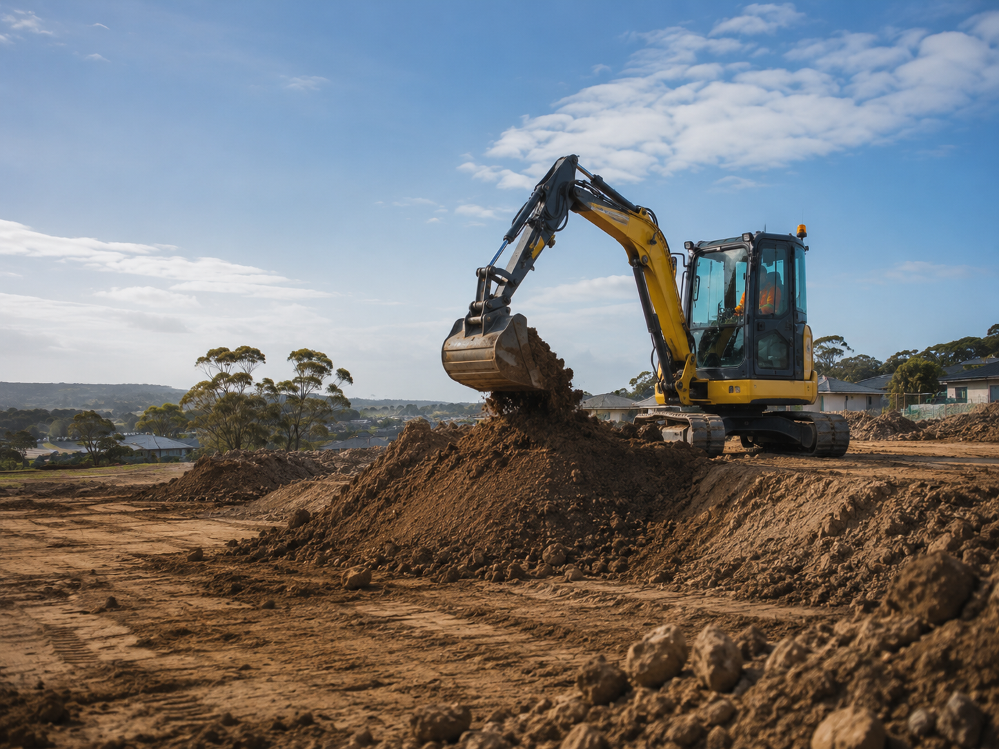 Site cuts and site preparation excavation work